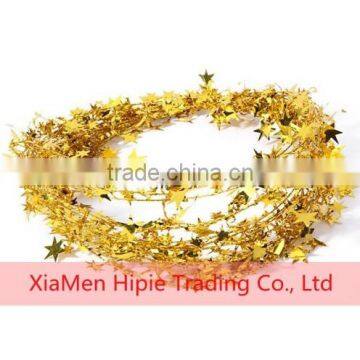 Handmade Glittering Star Tinsel Wire Garland Christmas Xmas Decoration photo-3