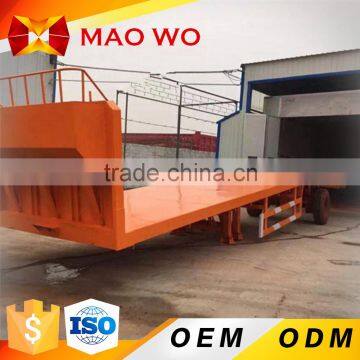 Low price China 3 axle mini flat truck trailer