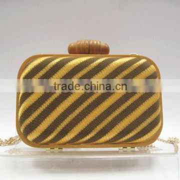 Woven Effect Clasp Fastening Clutches for young ladies