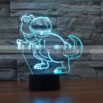 3D Optical Lamp Dinosaur Style Night Light 7 RGB Light Colors 10 LEDs AA Battery or DC 5V Mixed Lot photo-6