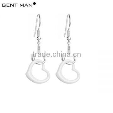 2014 newest white ceramic heart shape women earrings