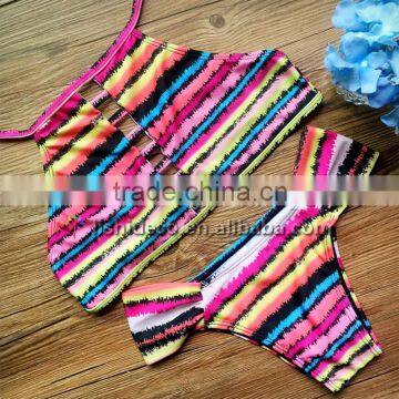 2016 halter bandage lady swimwear