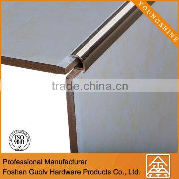 Various of section and punching shape aluminum ceramic tile edge trim for home decoration