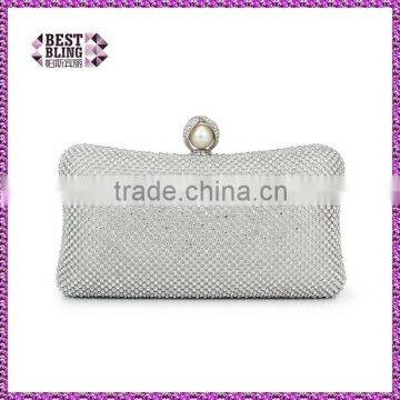 luxury women round shape rhinestone crystal purse mapa clutch ( C462)