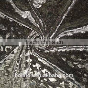 Black 3D Emboss Velvet New Design for India Dress