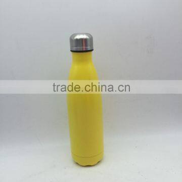 500ml Stainless steel bottle yellow painting insulated bottle/ vacuum water drinking bottle