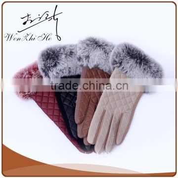 Winter Leather Gloves Biking With Screen Touching