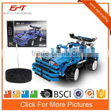 Cool 464pcs rc block truck toys with battery& usb charger