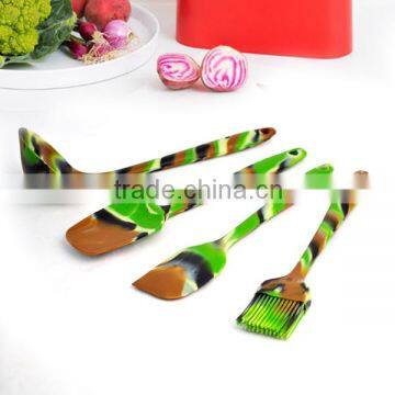 2015 New Silicone Cooking Utensil Set With Camouflage Color Of Kitchen Tools