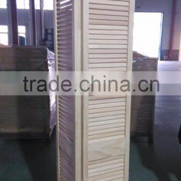 FSC Certificated Interior Wood Shutter Door, White Primer Pine Louver Shutter Door photo-4