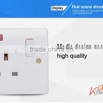 Bakelite White 13a uk 3 Pin Switch Socket Outlet With Neon photo-3