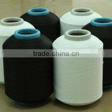 white / black spandex covering polyester yarn for knitting socks