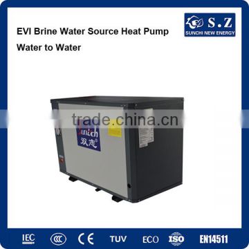 EVI brine water source geothermal heating room 20KW/5HP/380V easy installing a heat pump