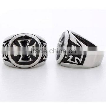 SRR0086 China Alibaba Surgical Stainless Steel Jewelry Religious Maltese Cross Ring