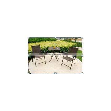 UNT-R-932 rattan folding bistro set