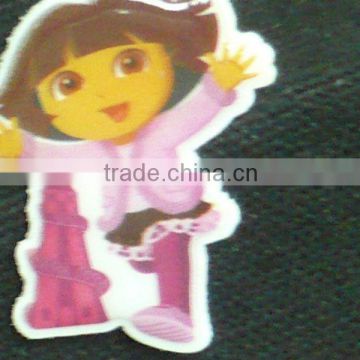 fashional girl in red dressing sticker for garments