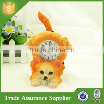 New Design Polyresin Dog Clock Custom