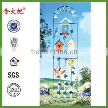 Welcome Sign Trellis and Birdfeeder Yard Decor