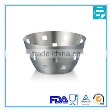 Stainless steel table bread baskets with ss wire handle