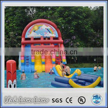 2015 hot sale bulk plastic balls water slide inflatable for children