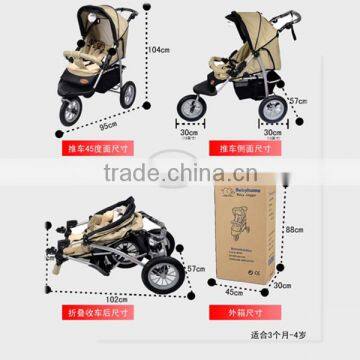 EN1888 three big wheels stroller baby stroller