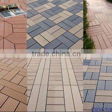 wood plastic composite interlocking outdoor tile