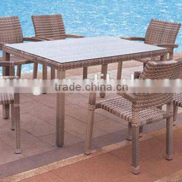 ZT-1208CT aluminum outdoor rattan dining table chairs