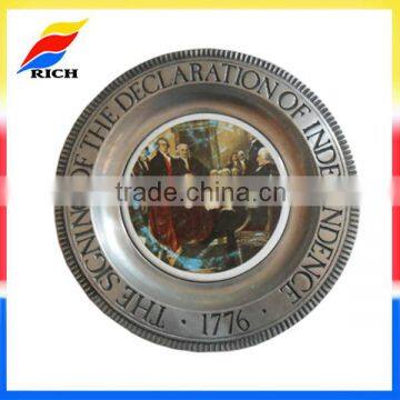 Souvenir decorative metal wall plate for home decor