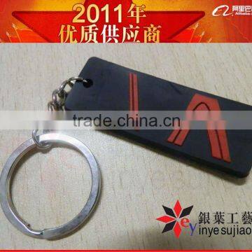 truck gifts rubber key holder with 3.5cm metal ring