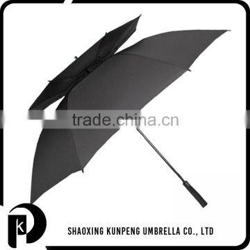 Profession Manufacturer Various Color Windproof Vented Double Canopy Golf Umbrella