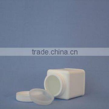 300 Ml. Orange Square Hdpe Plastic Jar With Aluminum Foiled Cap photo-4