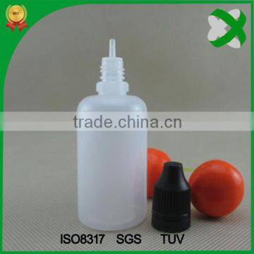 new design 50ml plastic soft e juice bottle with black cap