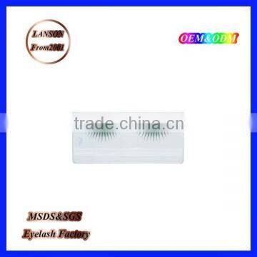 Hot sale Hunting Beauty crazy private label false eyelashes/green strip eyelashes