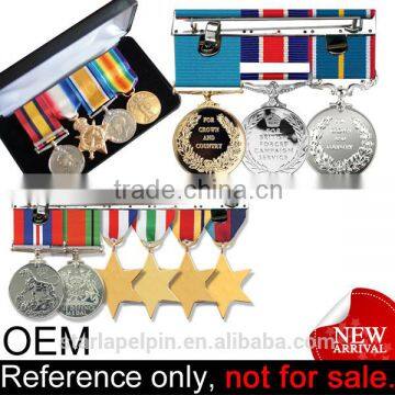 custom smetal military mounted defence forces medal crimp brooch bar