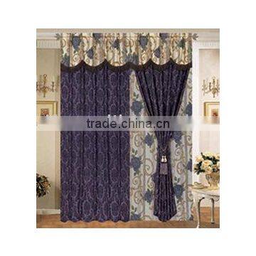Polyester Jacquard Curtain With One Tieback