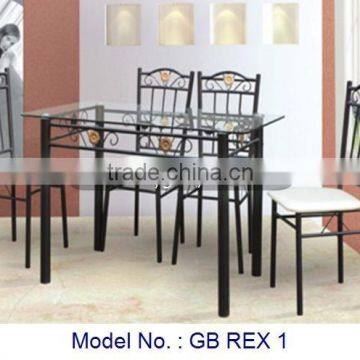 Glass Metal Dining, Metal Dining Set, Dining Room Furniture