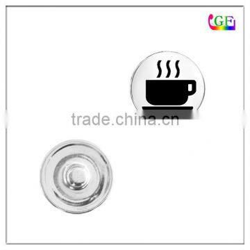 Fashion Charms Custom Metal Snap Buttons with Public signs