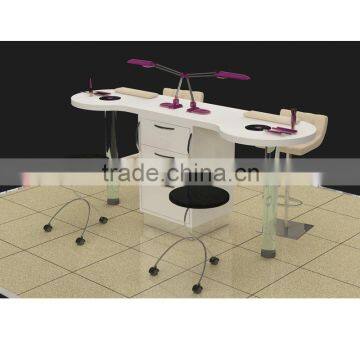 Best Price 3d Design Double Nail Table for Beauty Salon Kiosk photo-2