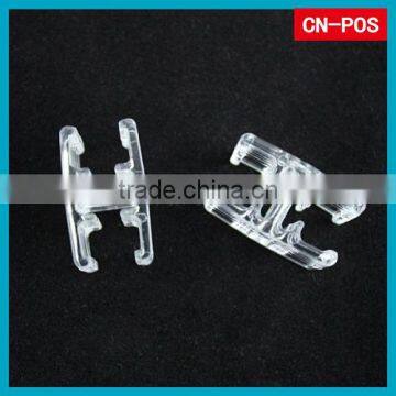 supermarket clear plastic hooks for frame to connecting