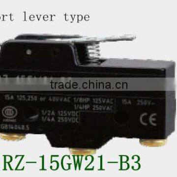 short lever micro switch RZ-15GW21-B3