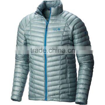 High quality foldable softshell leather down jacket