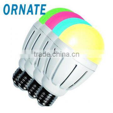 6W RGB Warm White LED Light Bulb Lamp E27 + 4-Zone programmable color temperature adjustable LED RGBW Remote Controller