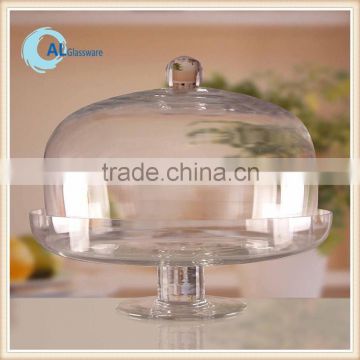 hot sale cake plate with dome glass cake dome