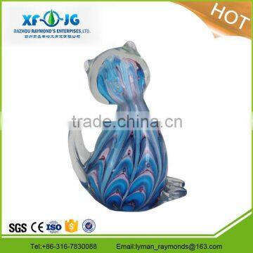 Murano glass cat for home decoration, glass figurine