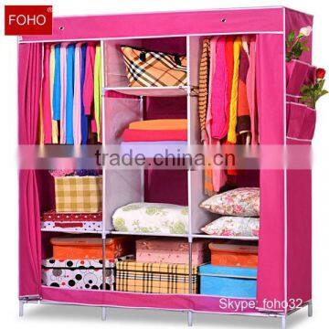 Folding Wardrobe for Bedroom Designs Diy Cloth Canvas Wardrobe (FH-CS0505 ) photo-2