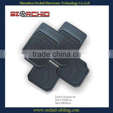 A set of four universal pvc all weather car mat