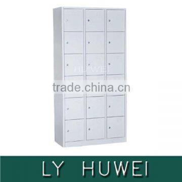 Huwei new design 18 door compact laminate cabinets with different color