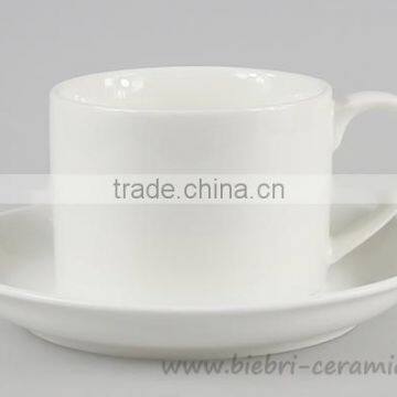 150cc 5oz approx. Antique Plain White Personalized Porcelain Coffee And Tea Cups And Saucers Sets