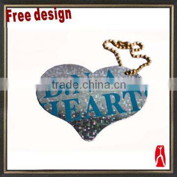 Hot 350gsm Heart Shape Custom Printed Swing Tags With Elastic String