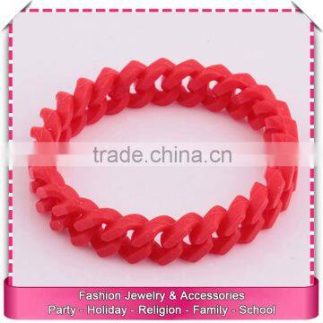 Best Quality Braided Silicone Chain Bracelets, Hot Sale Name Rubber Band Bracelet photo-2